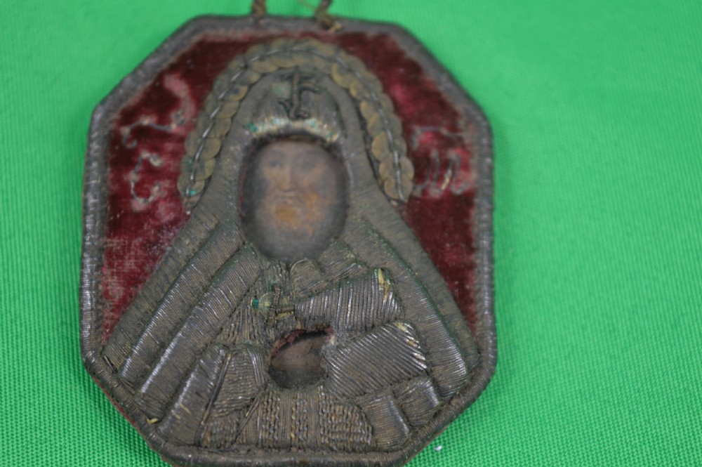Small Hand Painted Russian Icon, c1850 View III