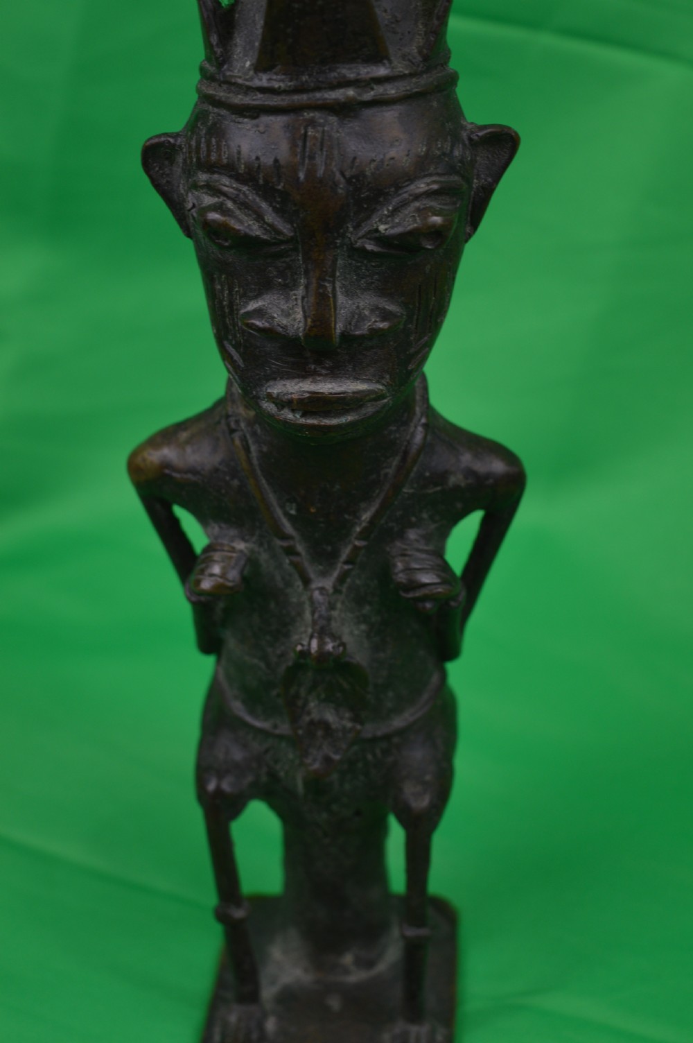 Large African Yoruba Bronze Fertility Statue,c1920