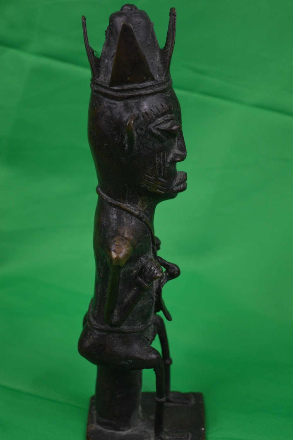 Large African Yoruba Bronze Fertility Statue,c1920 View III