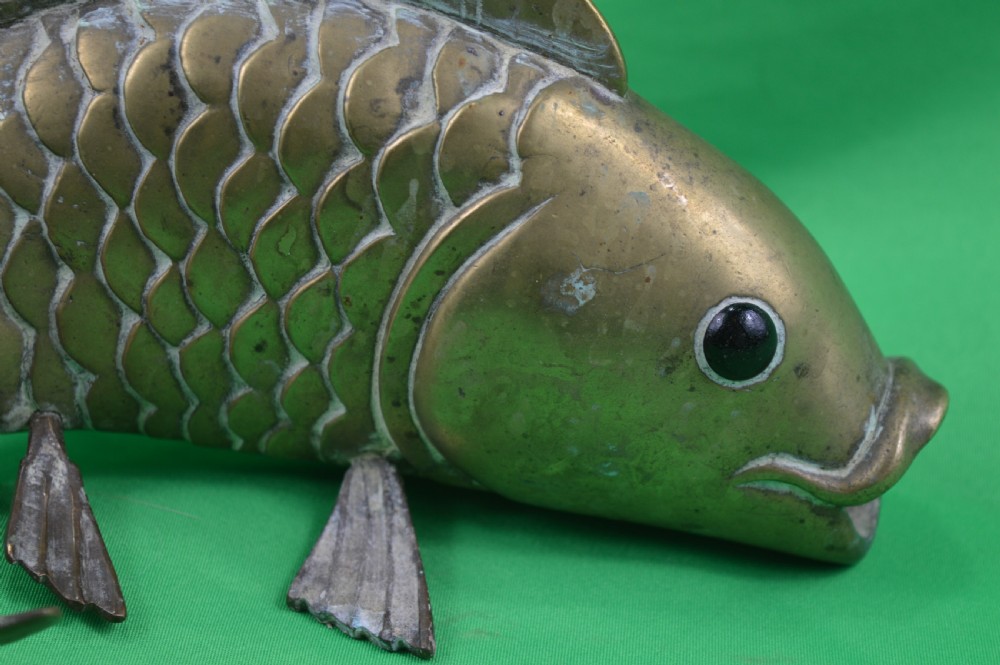 Large Chinese Bronze Carp, c1890 View II
