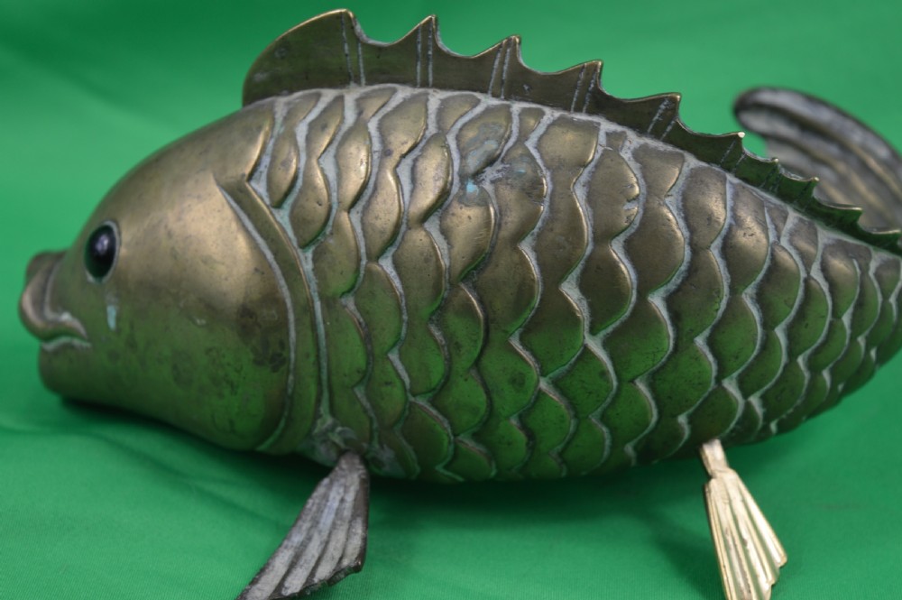 Large Chinese Bronze Carp, c1890 View X