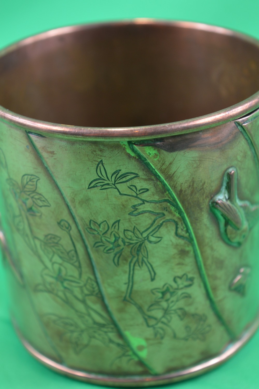 Japanese Bronze Brush Pot, c1880 View II