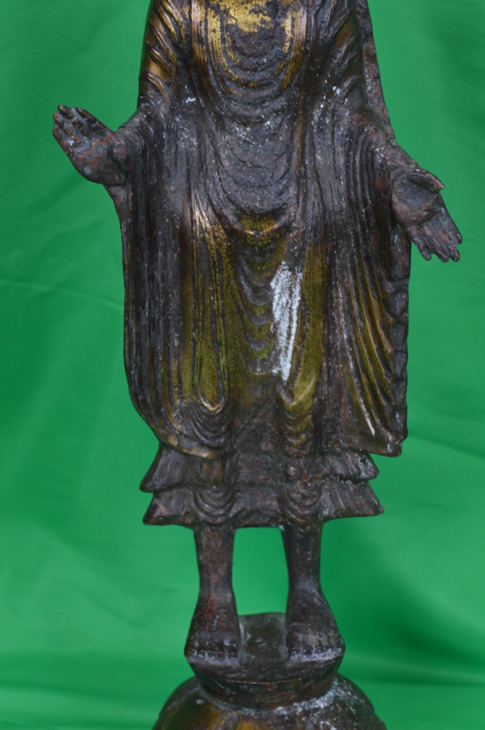 Large Chinese Gilt Bronze Buddha Statue, c1850, Song Dynasty Marks View IV