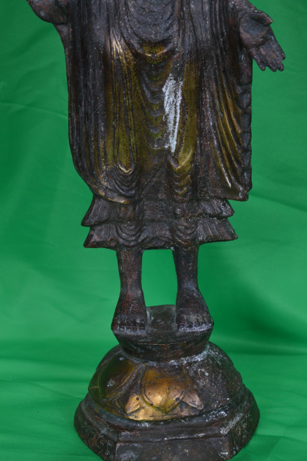 Large Chinese Gilt Bronze Buddha Statue, c1850, Song Dynasty Marks View V