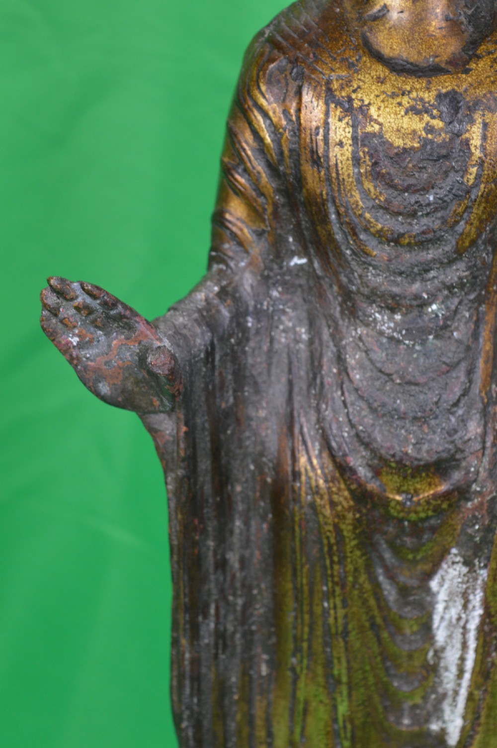 Large Chinese Gilt Bronze Buddha Statue, c1850, Song Dynasty Marks View XI