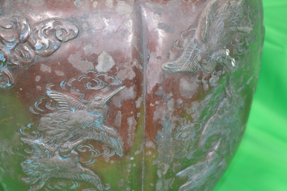 Huge (6 kg) Japanese Bronze Jardinière, c1790 View V