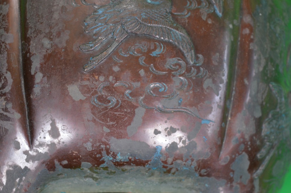 Huge (6 kg) Japanese Bronze Jardinière, c1790 View XII