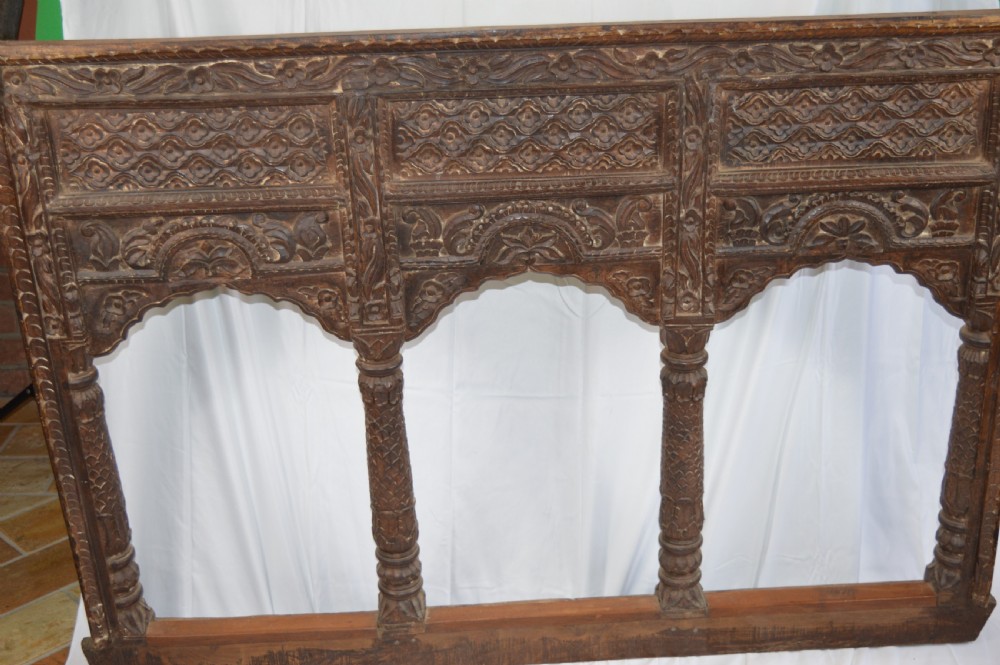 Huge Carved Indian Window/Balcony Panel,c1850