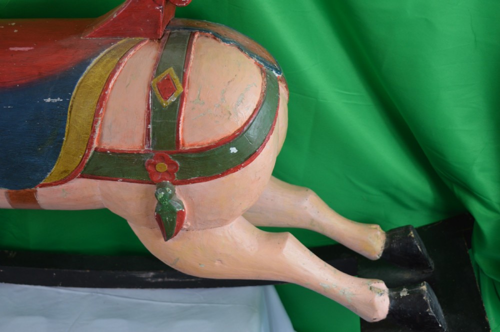 Large Carved Fairground Rocking Pig, c1920 View V