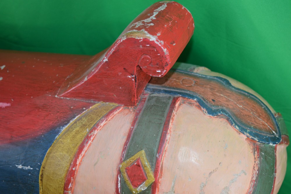 Large Carved Fairground Rocking Pig, c1920 View VII