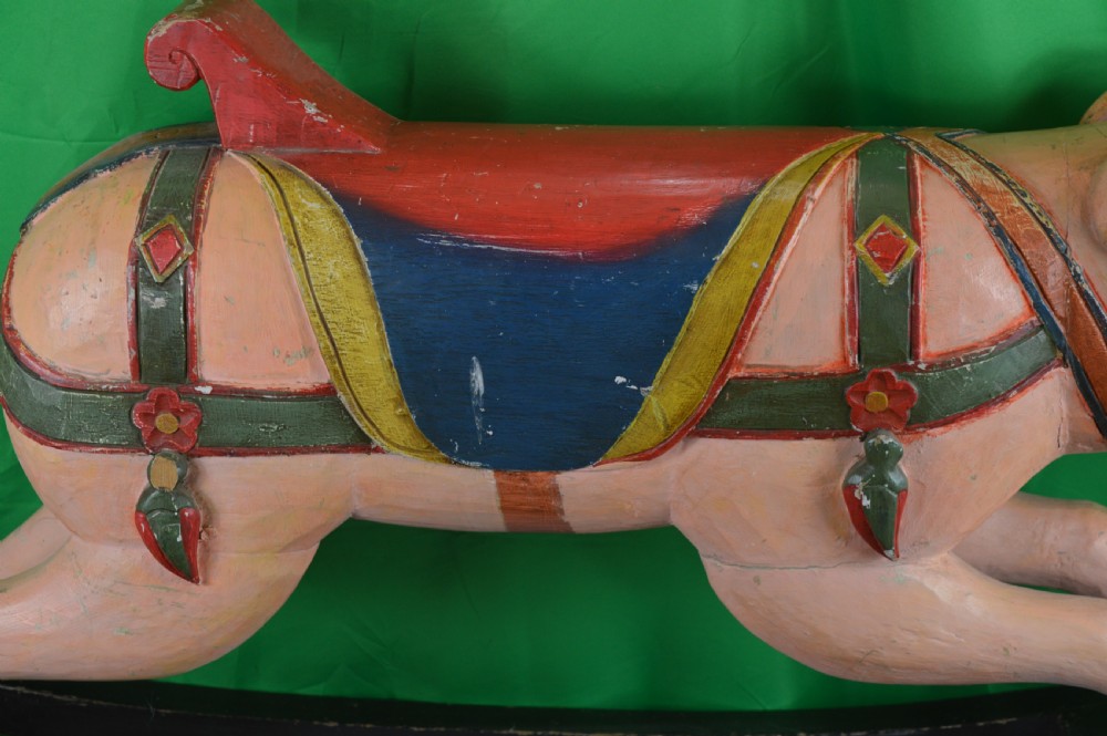 Large Carved Fairground Rocking Pig, c1920 View XII