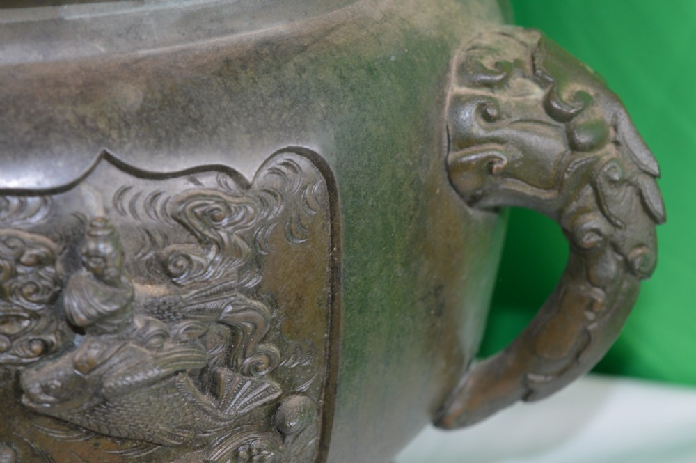Huge (11kg) Chinese Bronze Bowl, c1790 View V