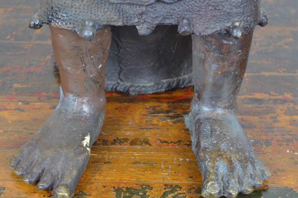 Large (25kg) African Bronze Maternity Statue, c1920 View IV