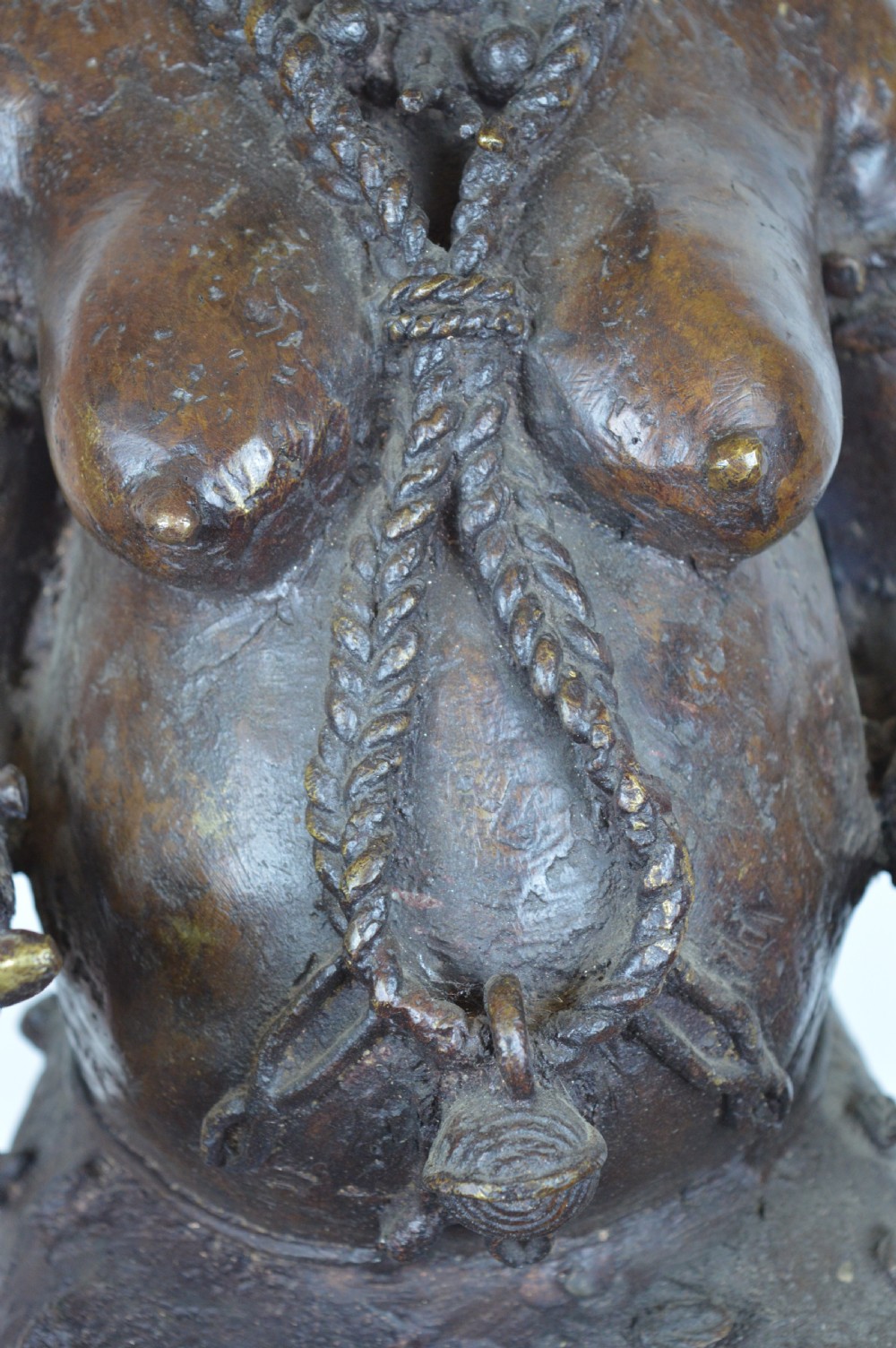Large (25kg) African Bronze Maternity Statue, c1920 View V