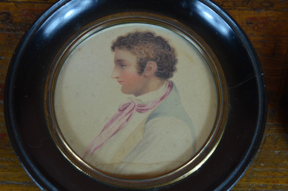 Two Georgian Framed Portrait Miniatures,c1820 View II