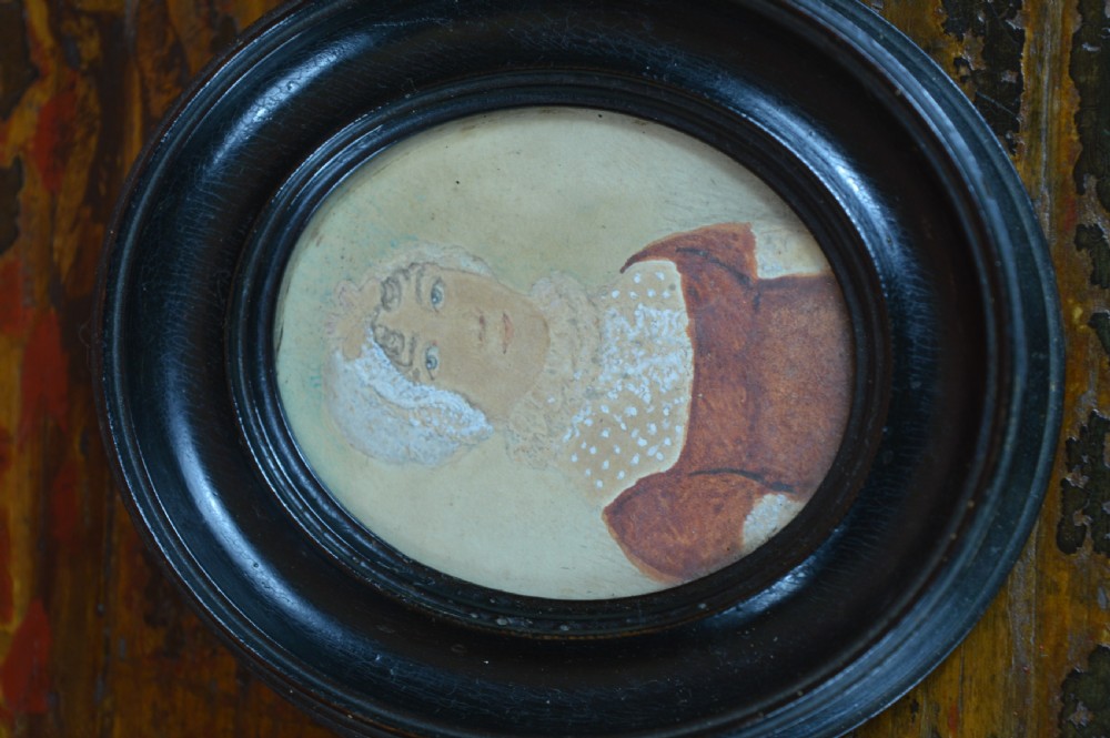 Two Georgian Framed Portrait Miniatures,c1820 View III