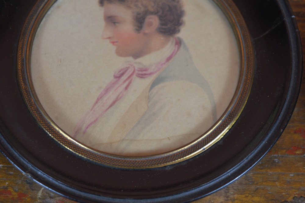 Two Georgian Framed Portrait Miniatures,c1820 View VII