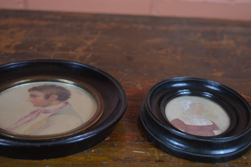 Two Georgian Framed Portrait Miniatures,c1820 View VIII