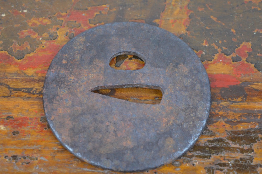 Japanese Cast Iron Tsuba , c1800