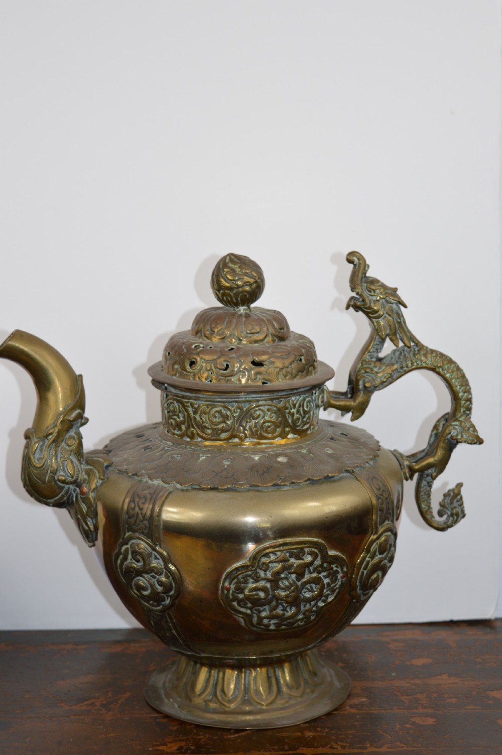 Large Tibetan Butter Teapot  And Monks Ewer, c1800 View II