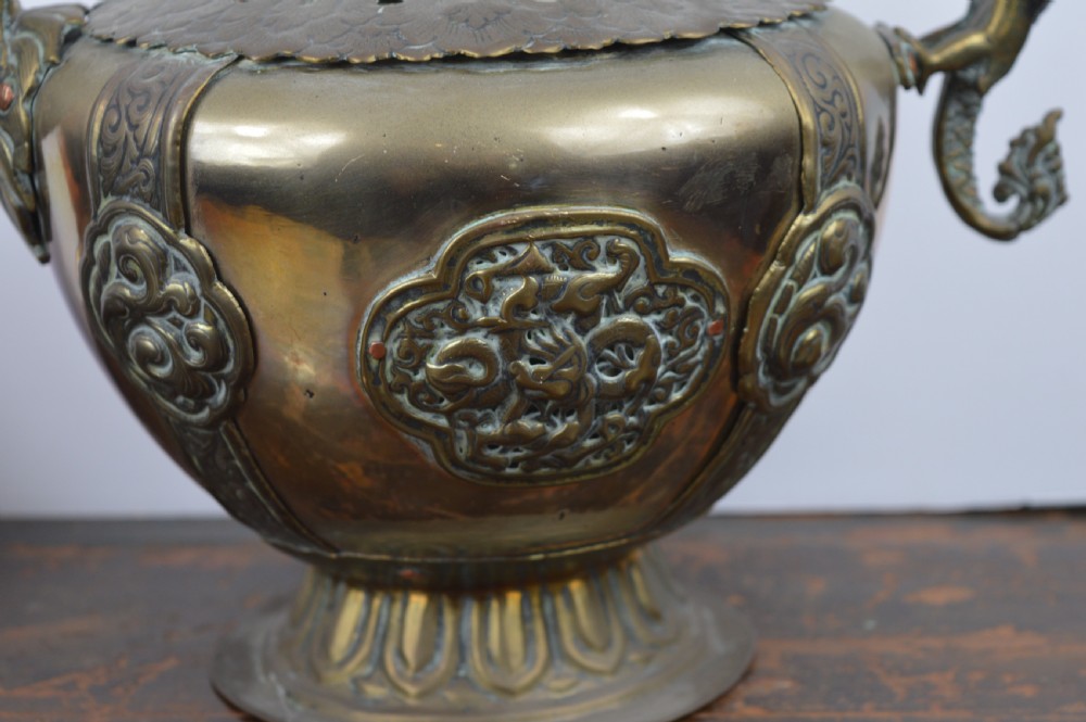 Large Tibetan Butter Teapot  And Monks Ewer, c1800 View III