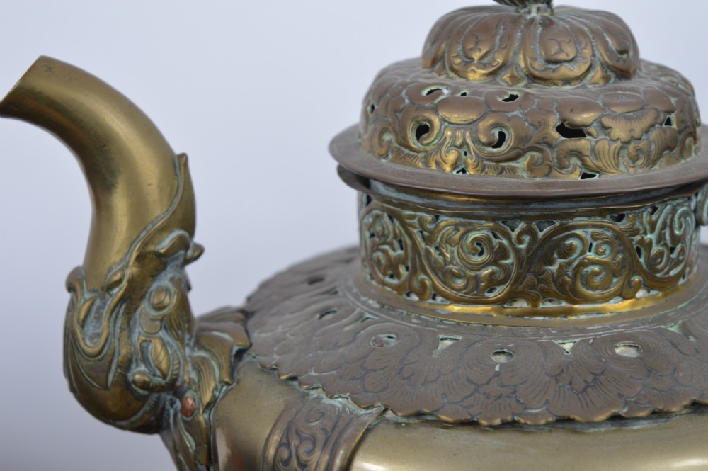 Large Tibetan Butter Teapot  And Monks Ewer, c1800 View IV