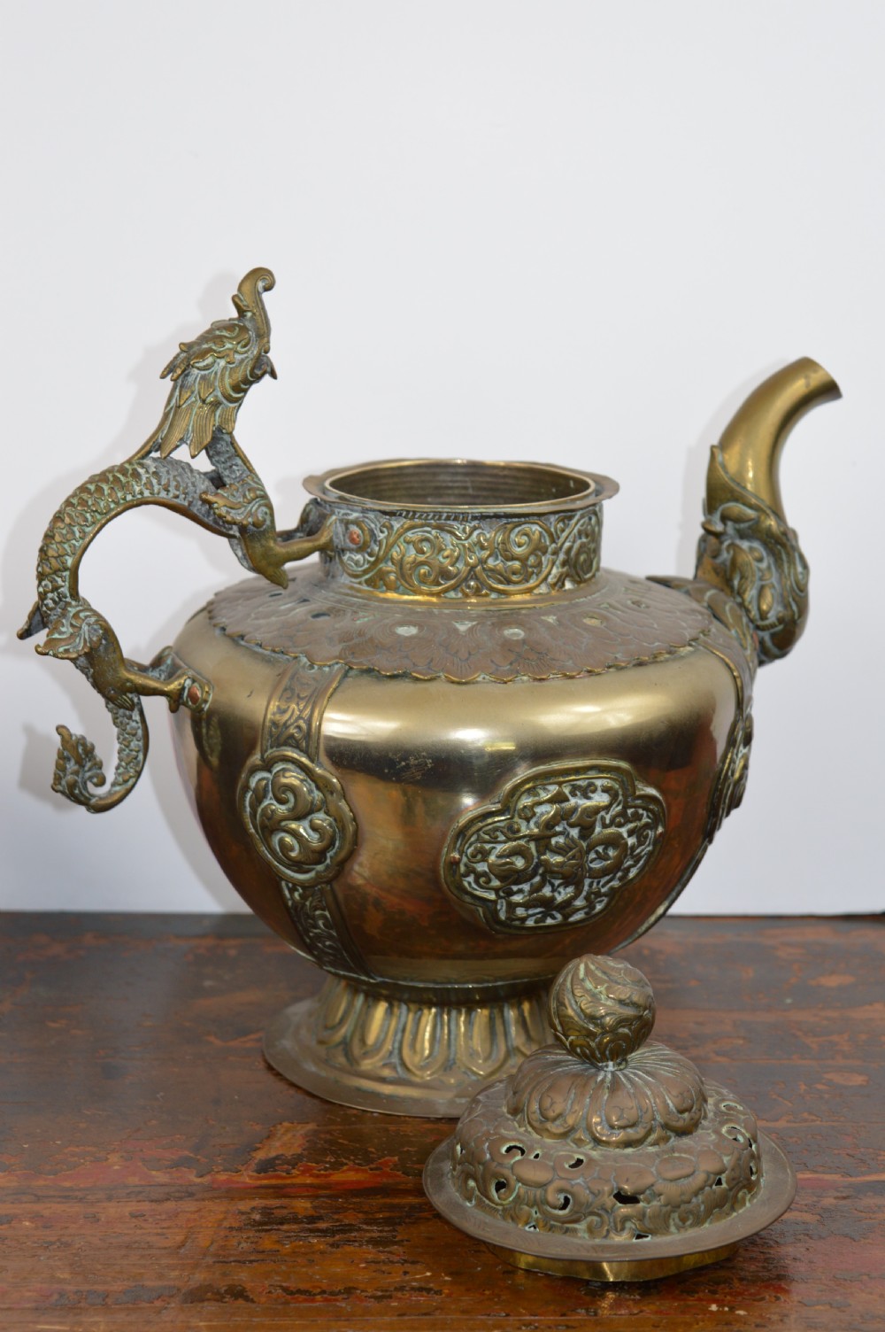 Large Tibetan Butter Teapot  And Monks Ewer, c1800 View VI