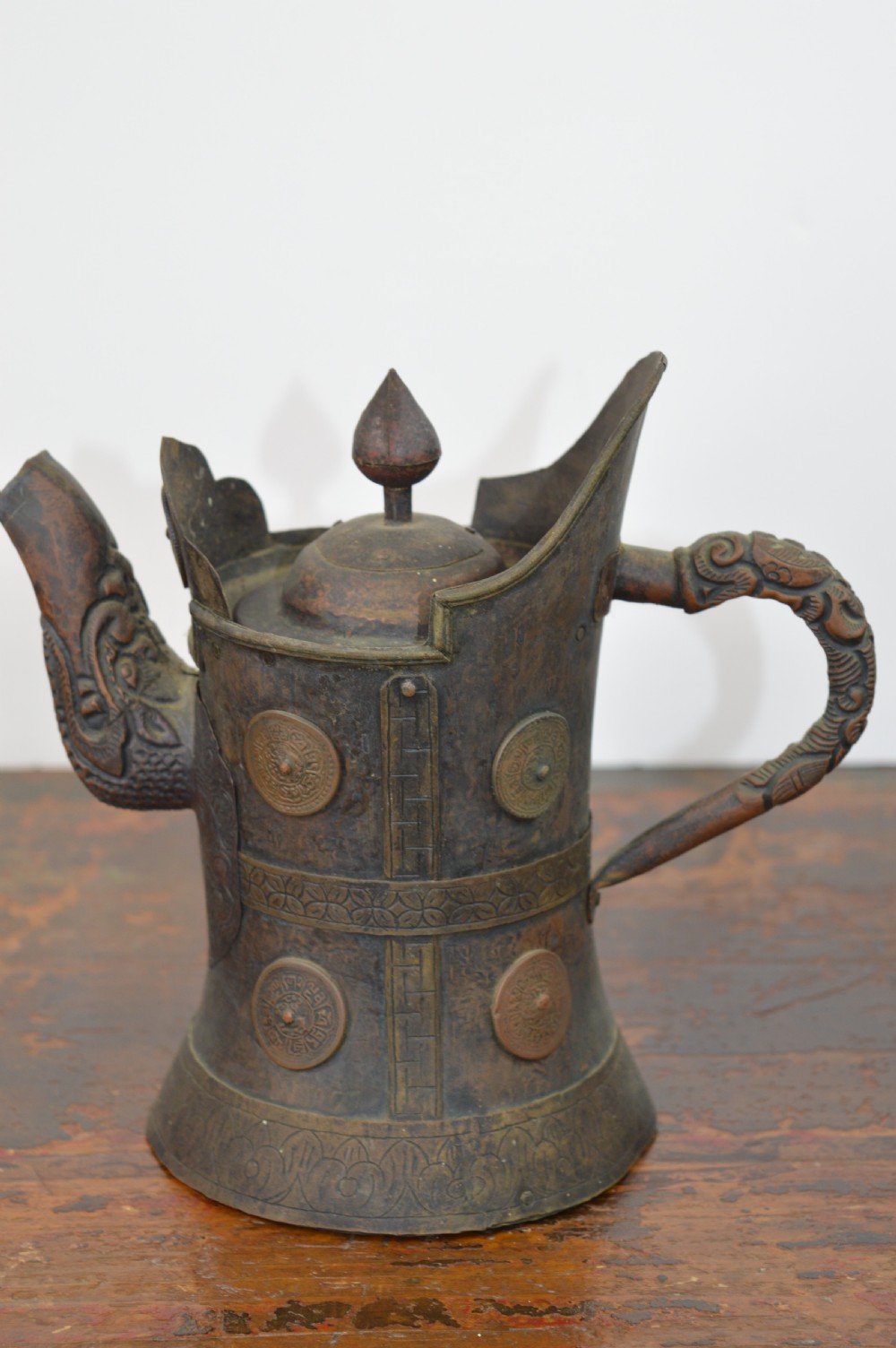 Large Tibetan Butter Teapot  And Monks Ewer, c1800 View X