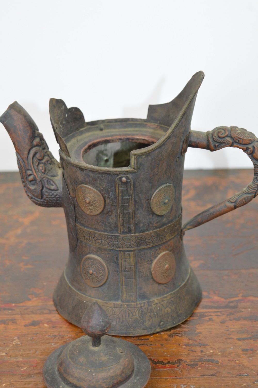 Large Tibetan Butter Teapot  And Monks Ewer, c1800 View XIII