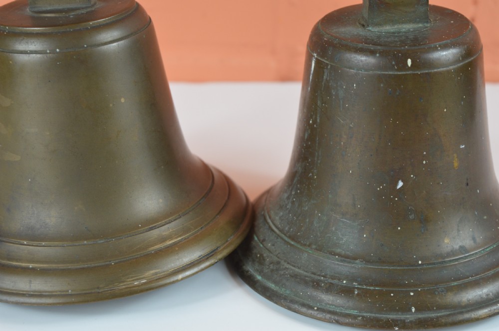 Pair Bronze Fire Engine Bells, c1900 View VIII