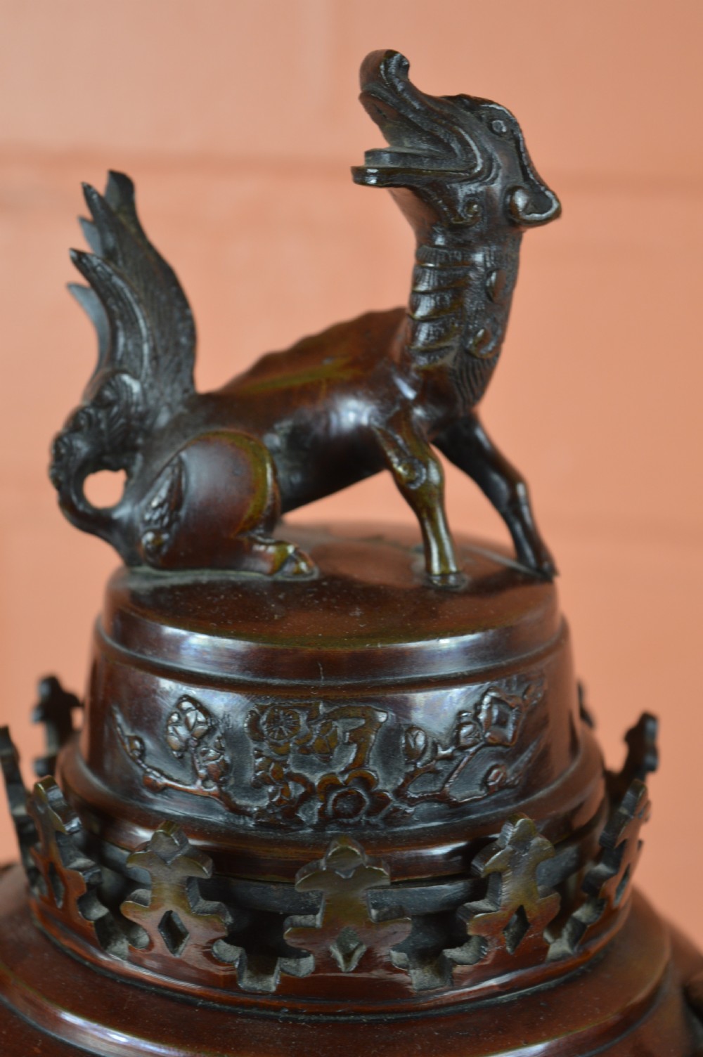 Pair Large Chinese Bronze Incense Burners, c1890 View VI