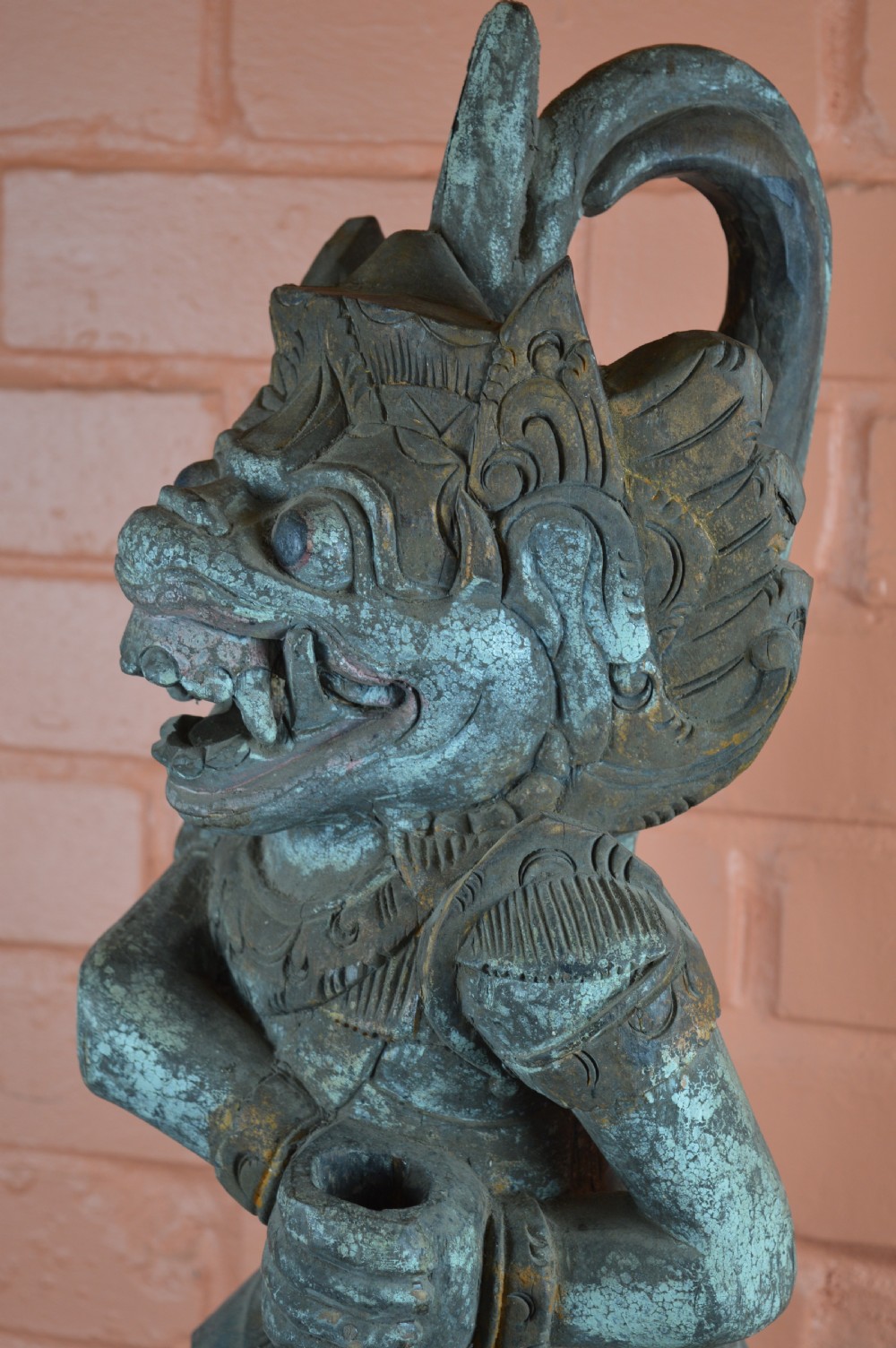 Large Carved Balinese Barong Statue,c1890 View II