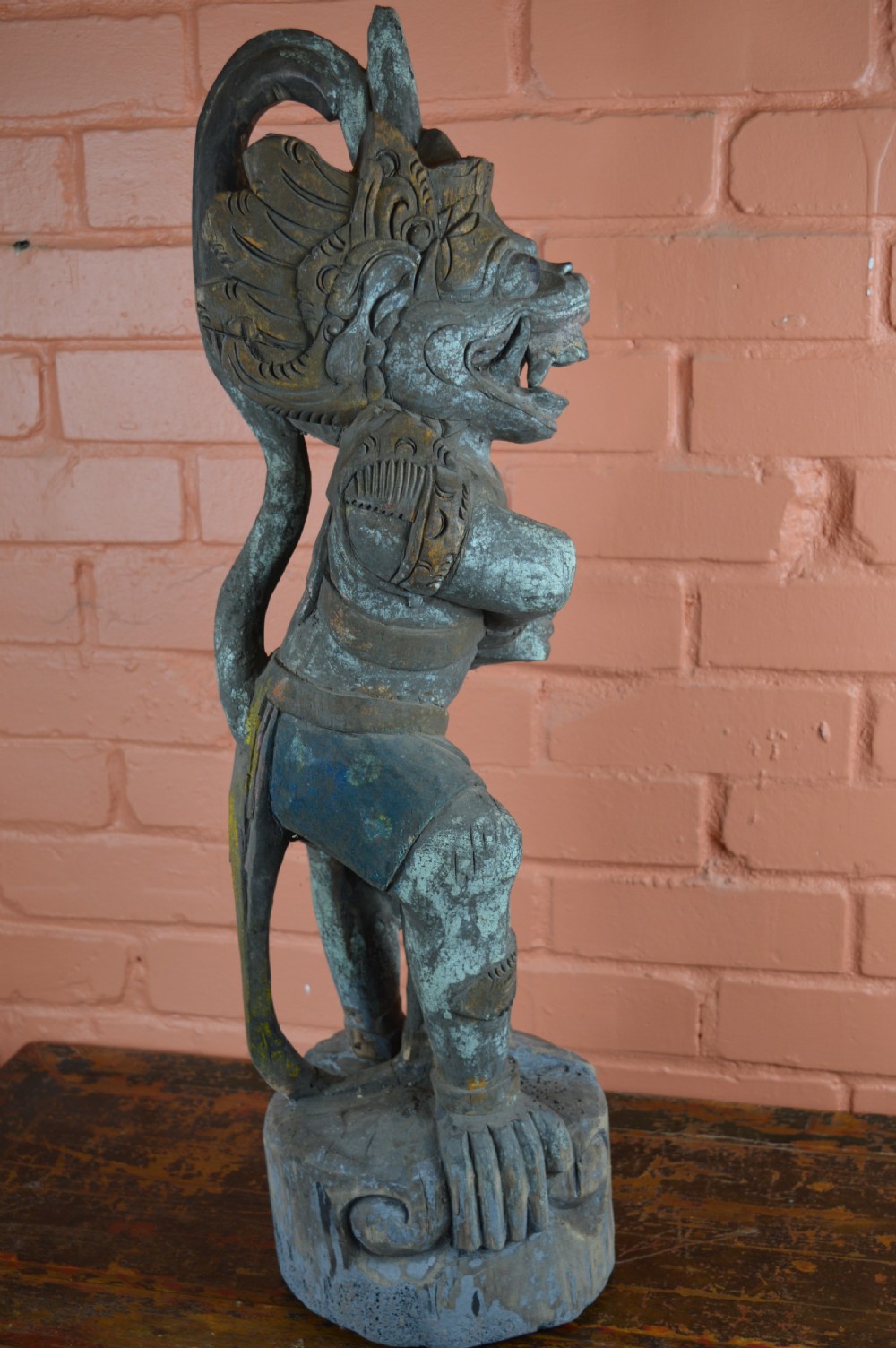 Large Carved Balinese Barong Statue,c1890 View VIII