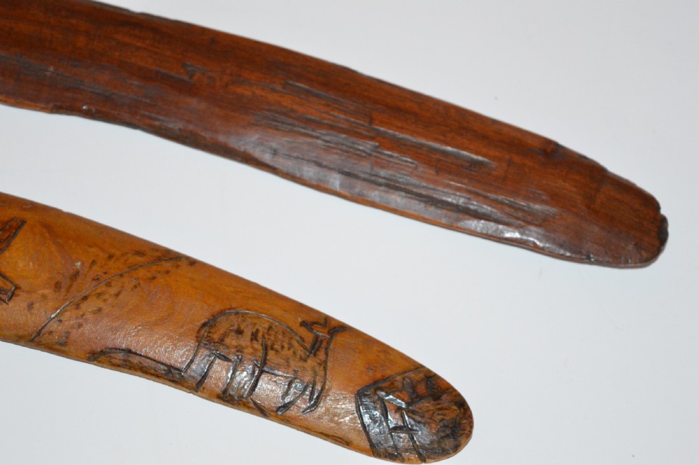 2 Australian Aboriginal Boomerangs ,c1890-1920 View III