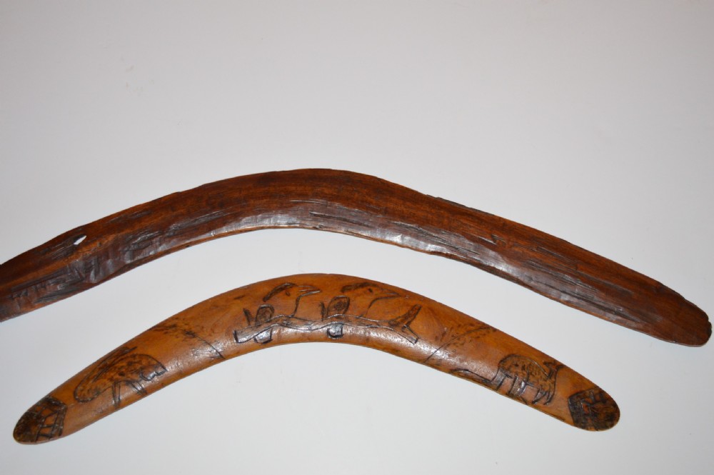 2 Australian Aboriginal Boomerangs ,c1890-1920 View IV