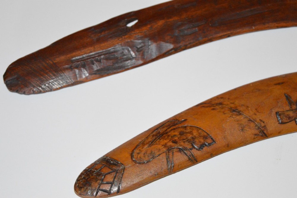 2 Australian Aboriginal Boomerangs ,c1890-1920 View V