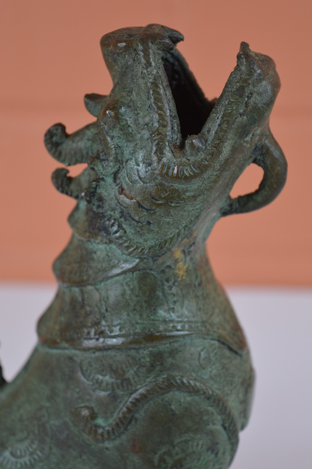 Tibetan Bronze Temple Lion, c1880 View II