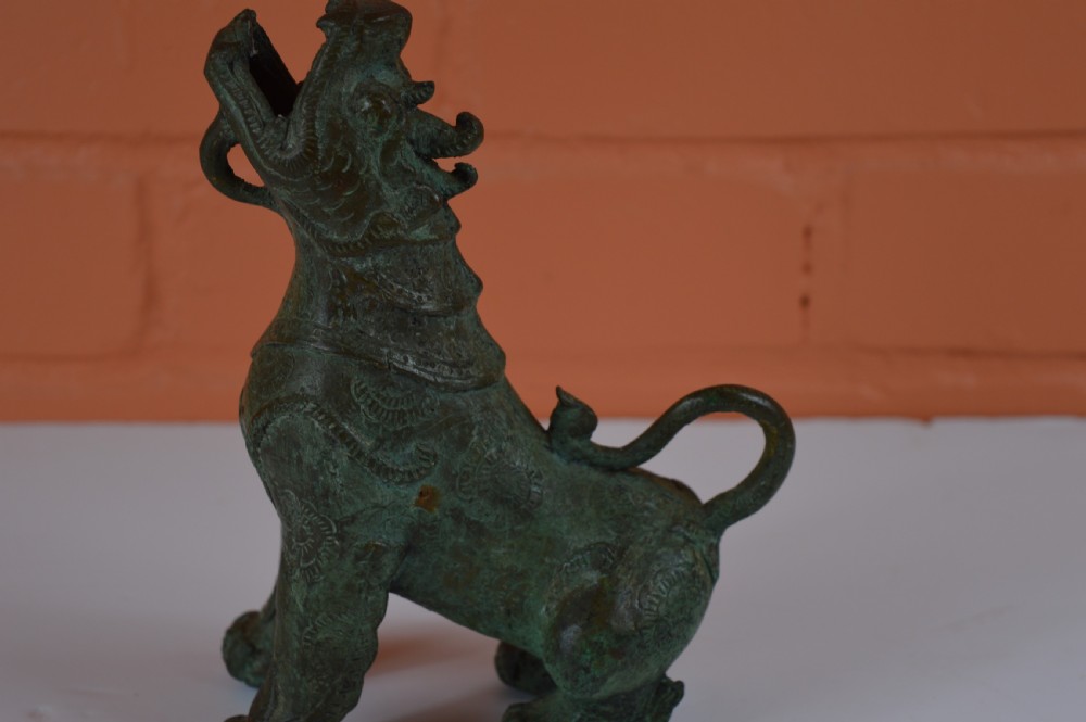 Tibetan Bronze Temple Lion, c1880 View VI
