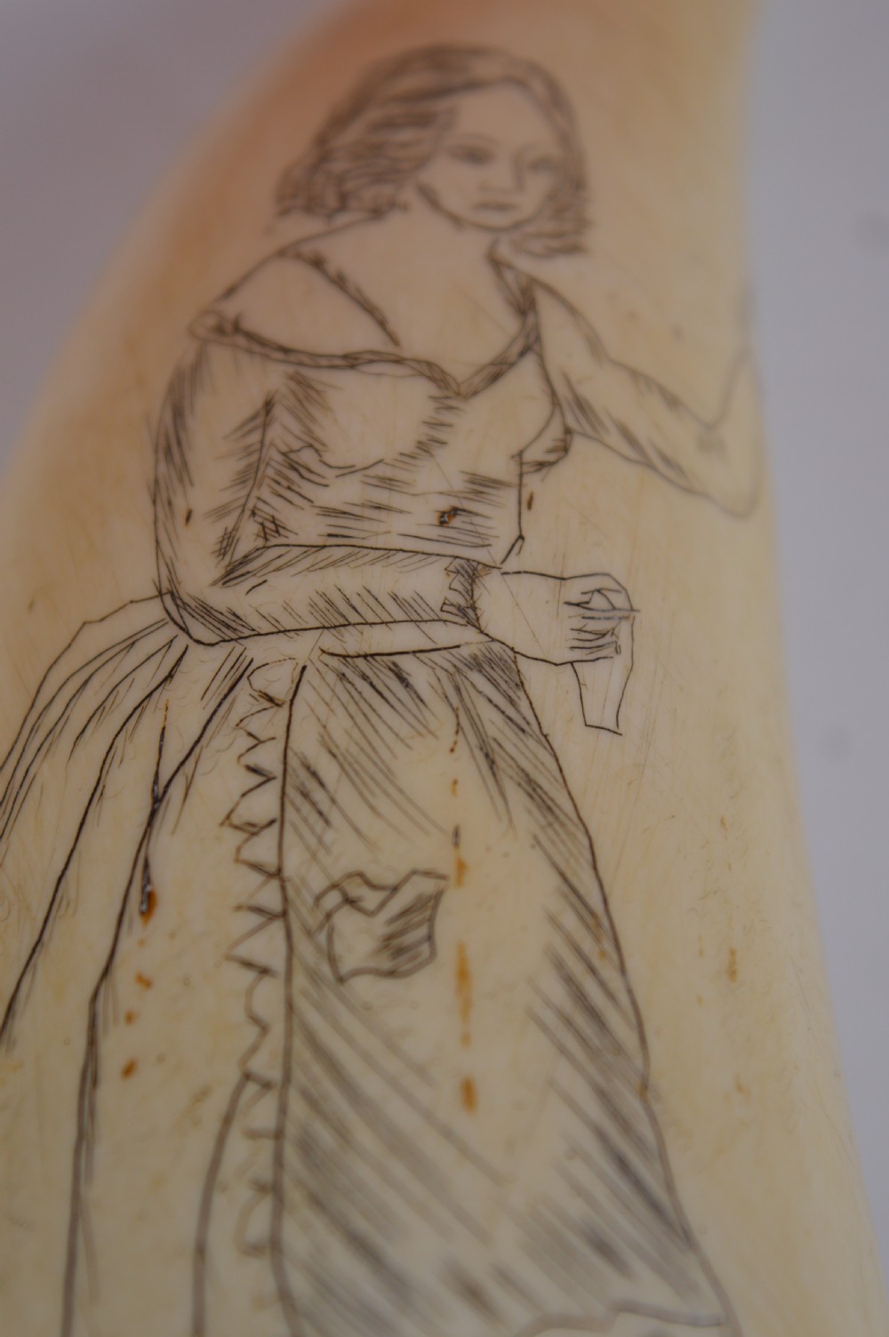 Large Whale Tooth Scrimshaw,c1880 View IV