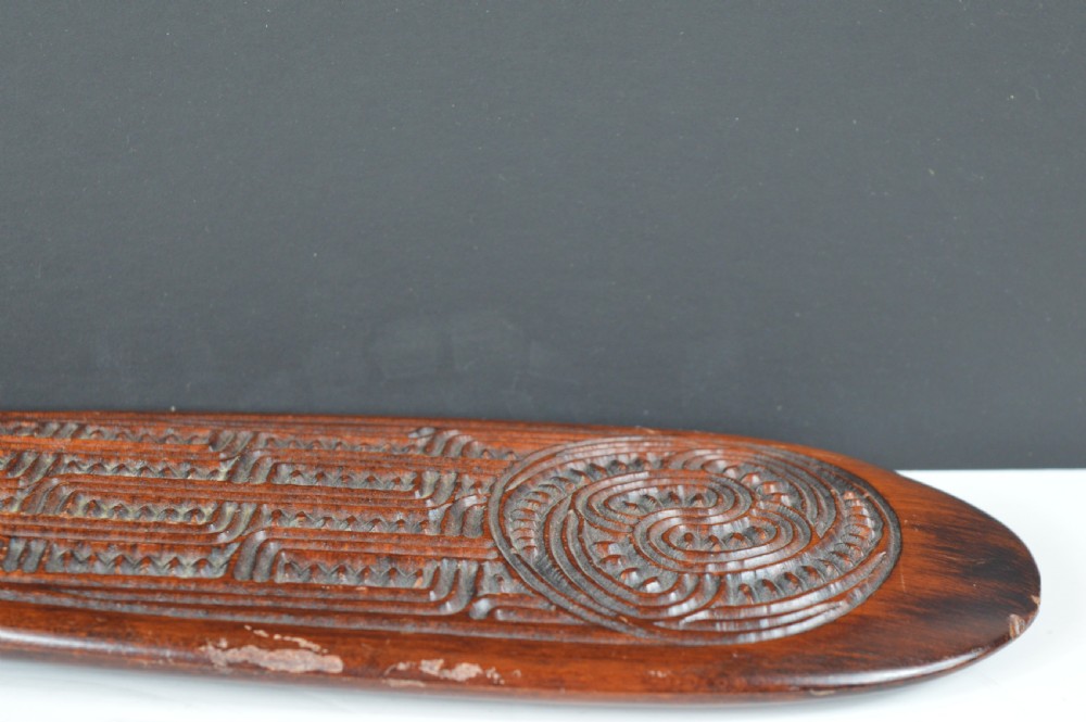 Maori Patu Carved Wood Tribal Club,c1920 View VII