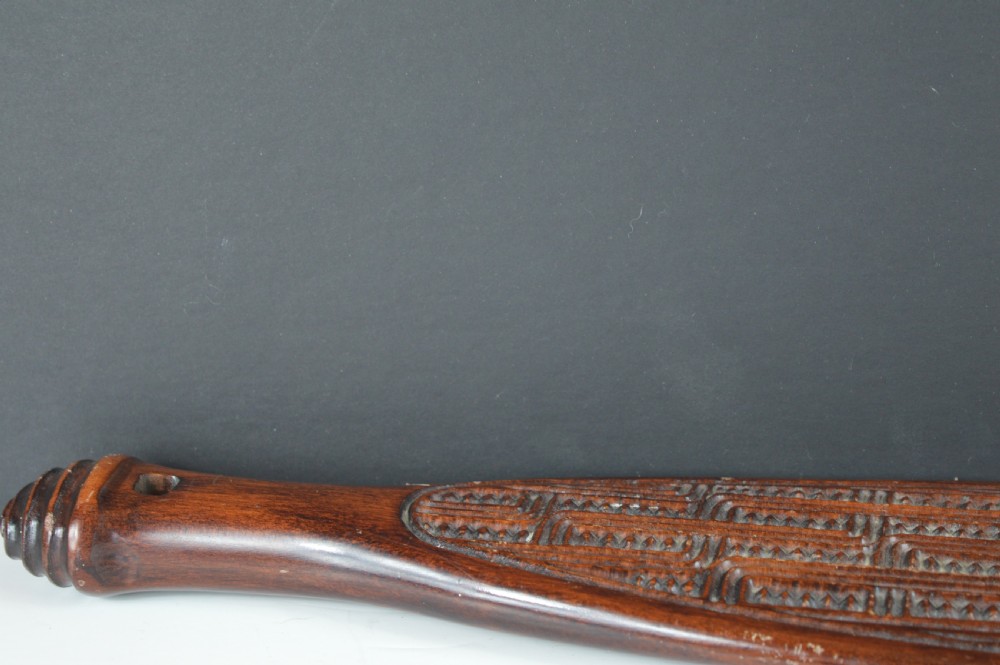 Maori Patu Carved Wood Tribal Club,c1920 View VIII