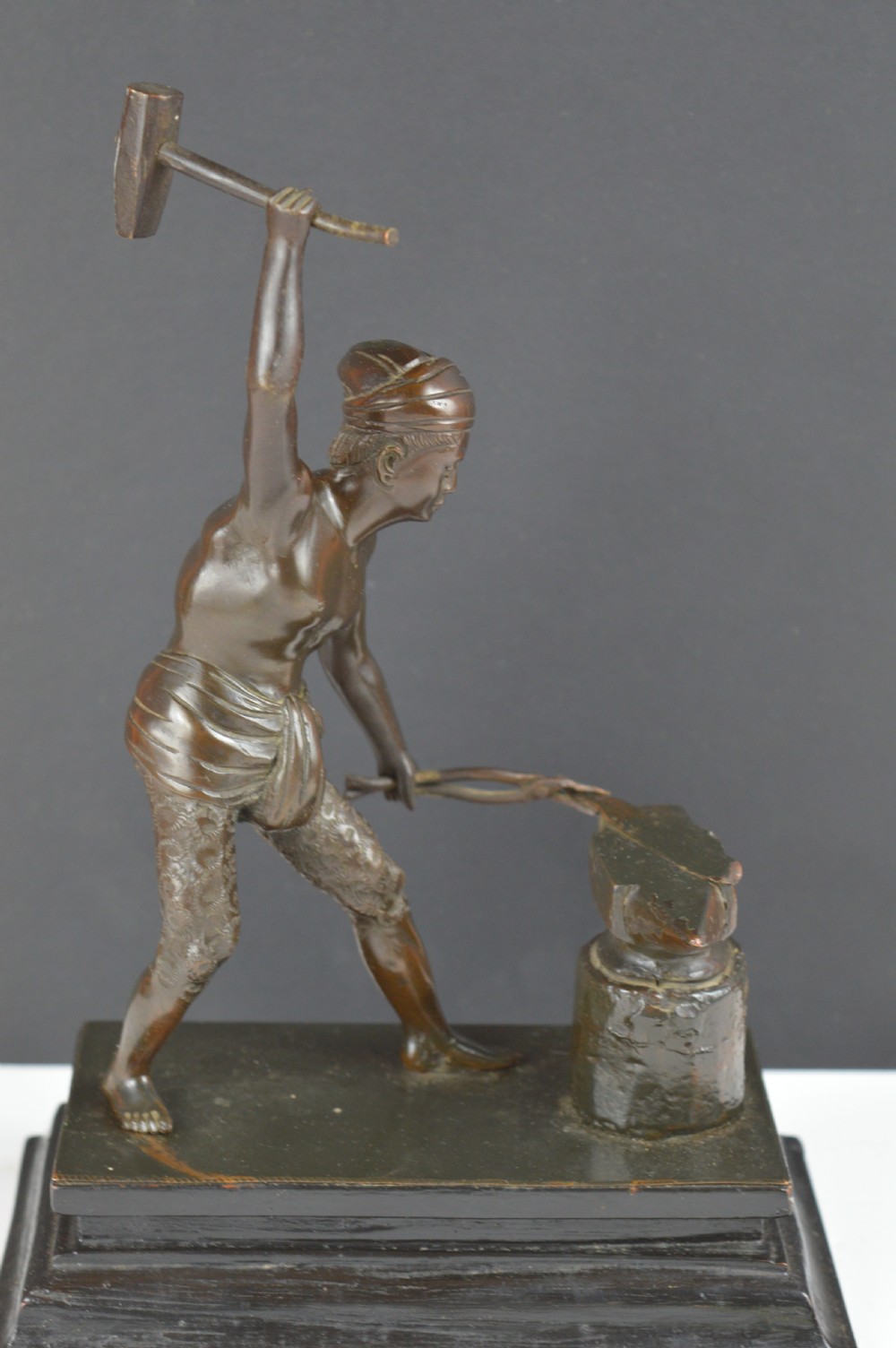 Japanese Bronze Blacksmith Statue, c1880 View V