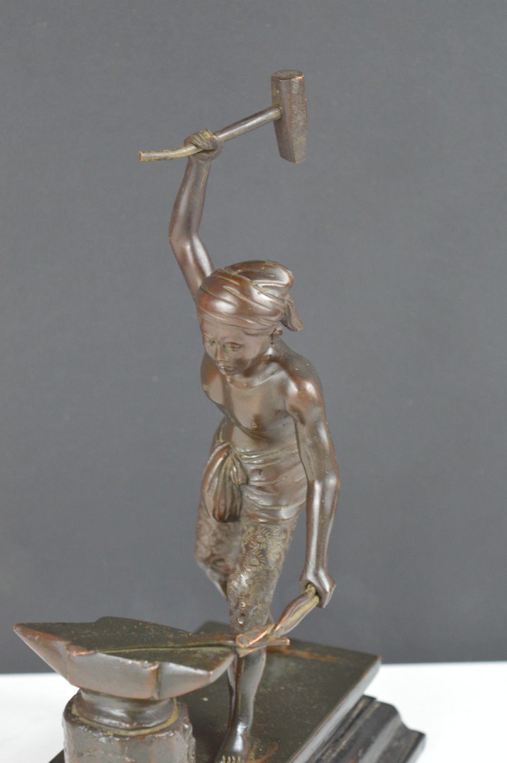 Japanese Bronze Blacksmith Statue, c1880 View IX
