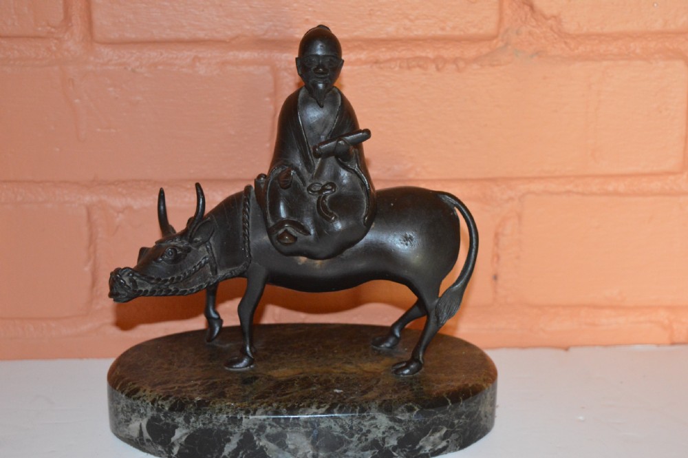 Large Chinese Bronze Figural Censer Incense Burner, c1890