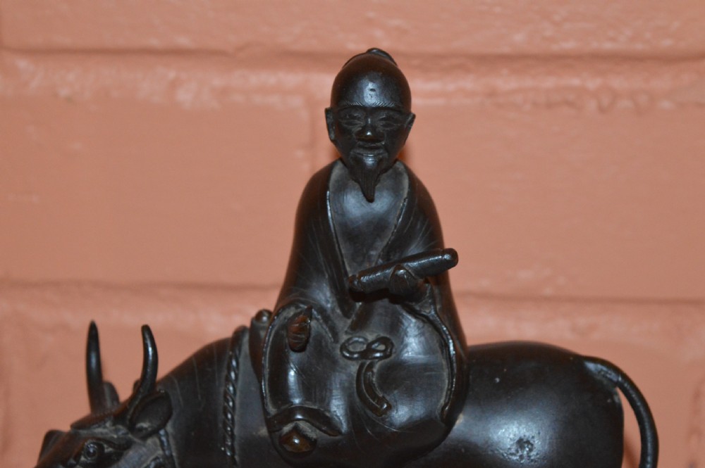 Large Chinese Bronze Figural Censer Incense Burner, c1890 View II