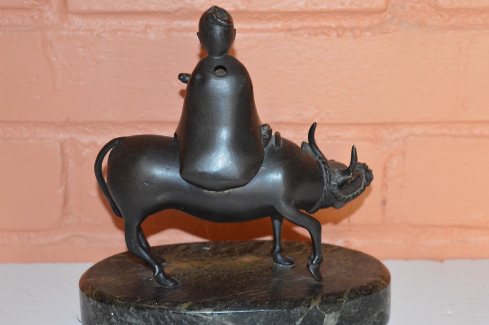 Large Chinese Bronze Figural Censer Incense Burner, c1890 View VI