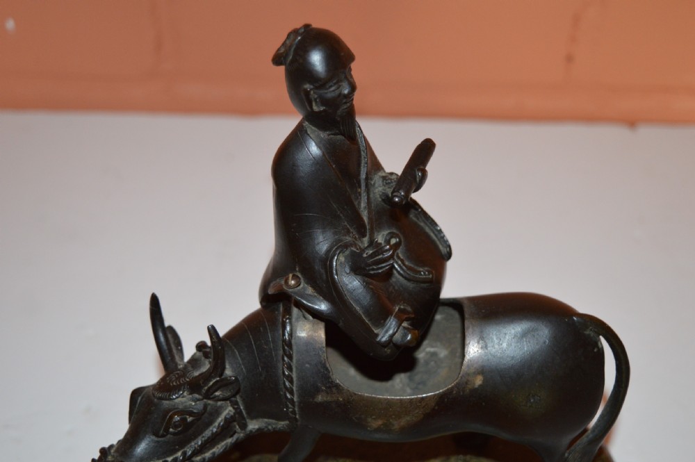Large Chinese Bronze Figural Censer Incense Burner, c1890 View X