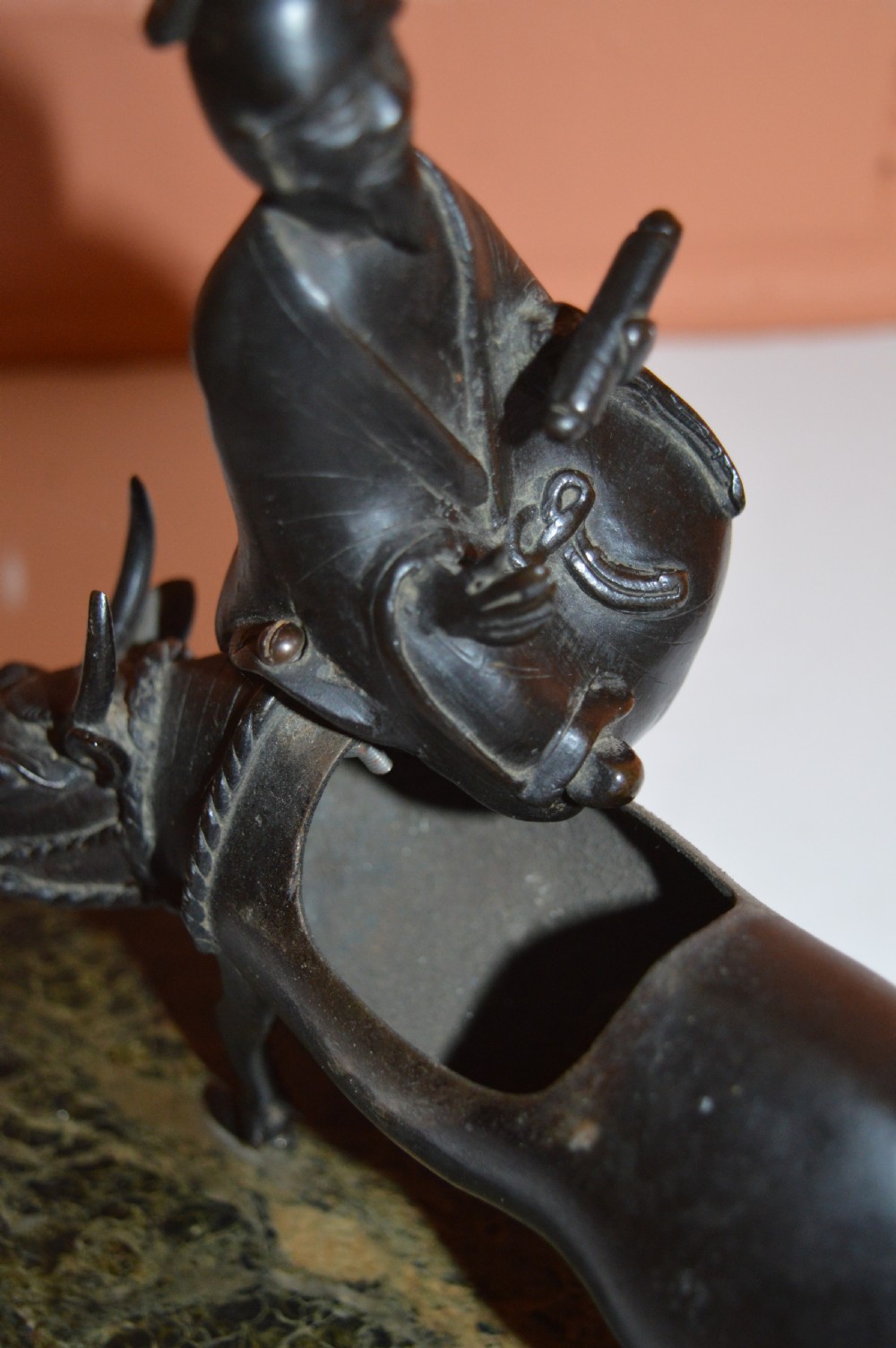 Large Chinese Bronze Figural Censer Incense Burner, c1890 View XI