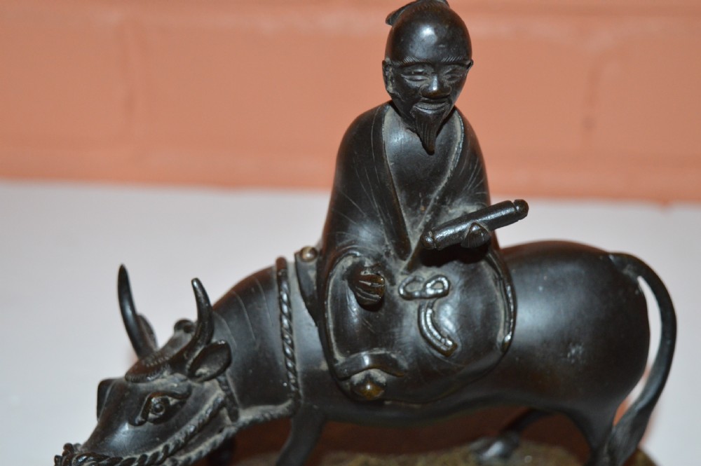 Large Chinese Bronze Figural Censer Incense Burner, c1890 View XII