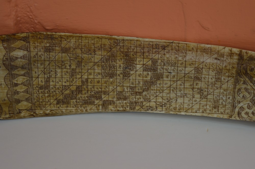Maori / Oceanic Rib Bone Scrimshaw, c 1880 View VII